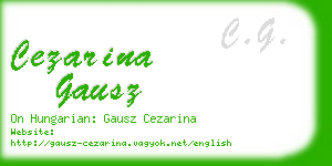 cezarina gausz business card